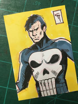 Punisher Marvel sketch card