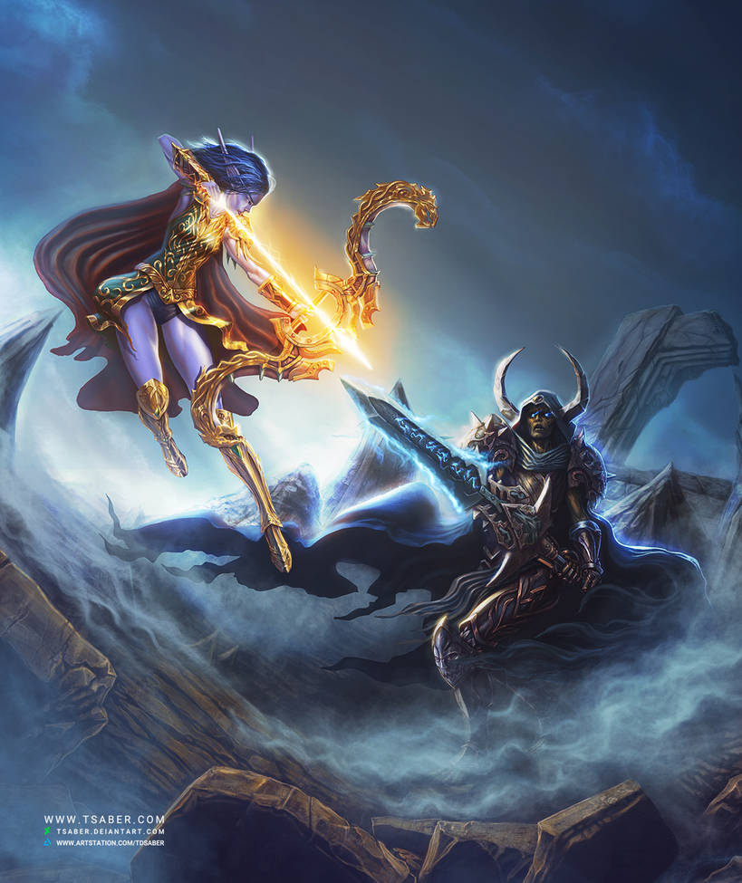 Elf Archer VS Undead Warrior + VIDEO (Wow) by TSABER
