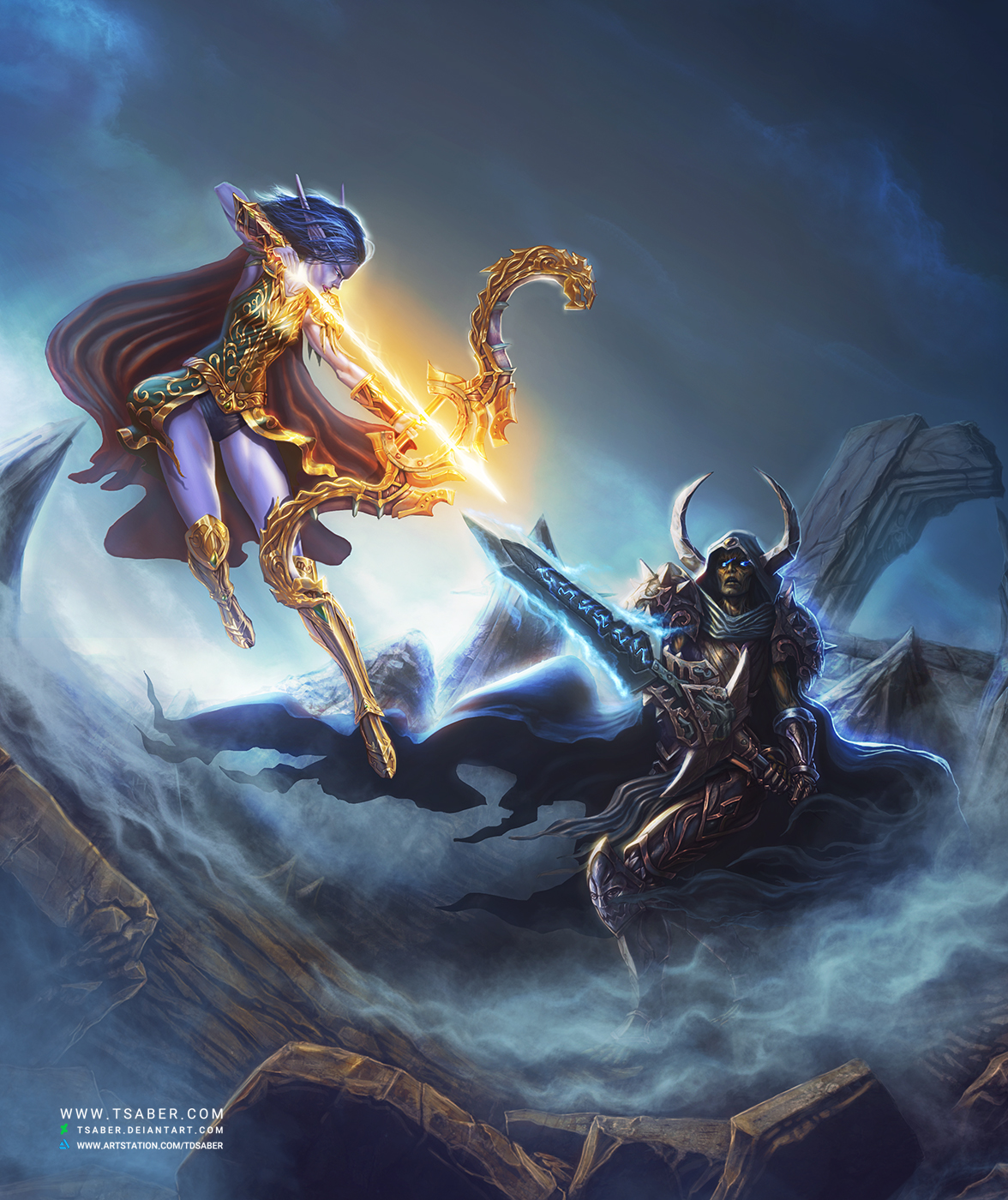 Elf Archer VS Undead Warrior + VIDEO (Wow) by TSABER