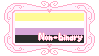 Non-binary pride stamp