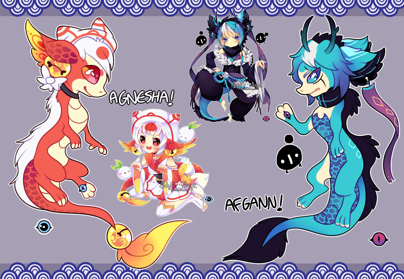 Dragon!Forms: Agnesha and Afgann