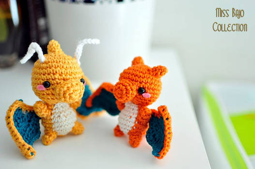 Charizard Crochet Pattern / Pokemon / Lazy Dragon / Orange / 