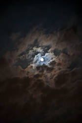 clouded moon