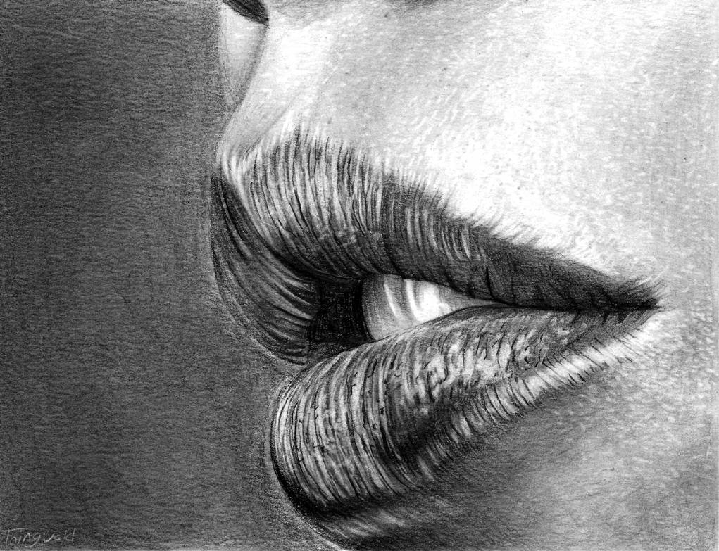 Lips and mouth pencil drawing by Thingvold on DeviantArt