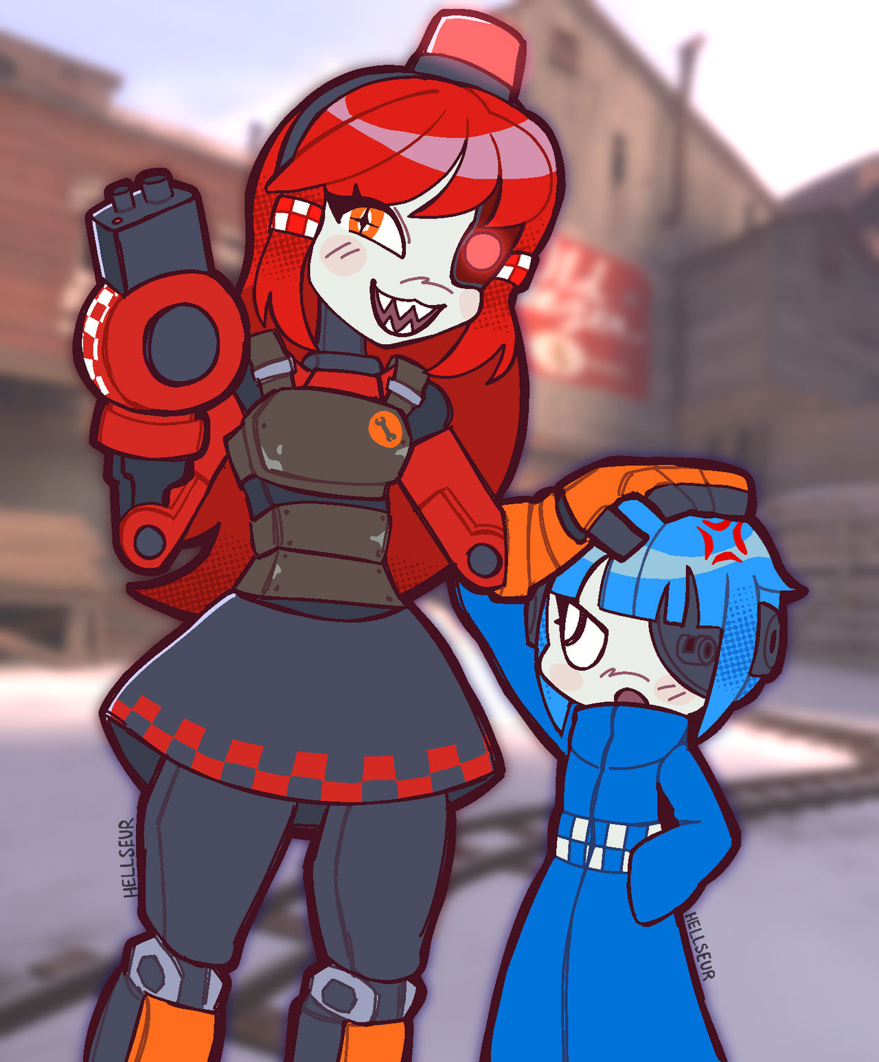 Mimi Sentry and Mini Sentry-Tan by hellseur on DeviantArt