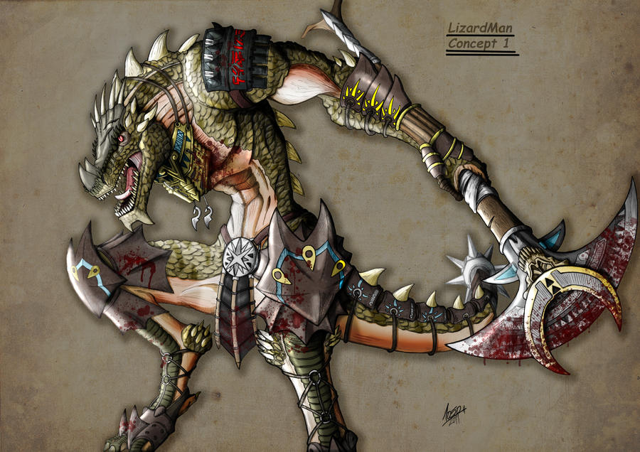 Lizardmon Evolution LizardMan by kastart on DeviantArt