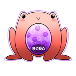 Boba Froggy Sticker High Contrast