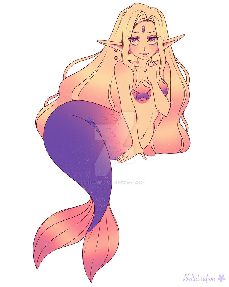 Princess Sunsettia - Mermaid Merfolk Royalty