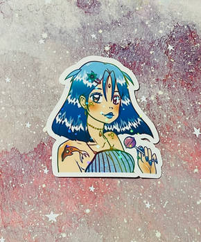 Ocean Princess Pop Idol OC - HOLO Vinyl Sticker