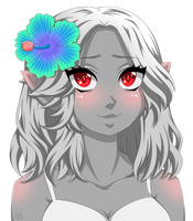 Gray Elf Girl Headshot - [COMMISSION]