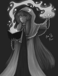 Touhou - Touhouvania Patchouli (grayscale)