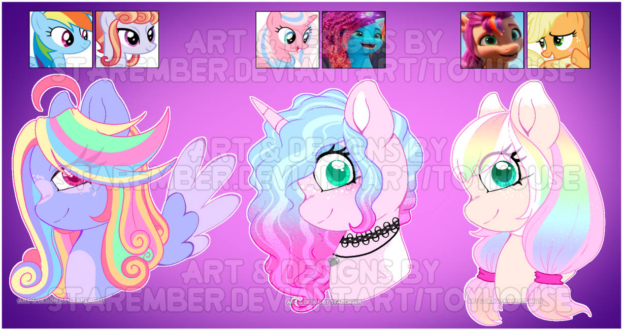 1/3 OPEN MLP Design Merge Headshot Adopts :. by StarEmber on DeviantArt