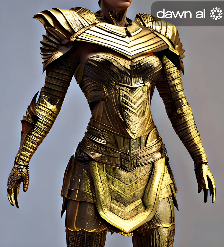 Golden armor by Dawn AI by MarceloSilvaArt on DeviantArt