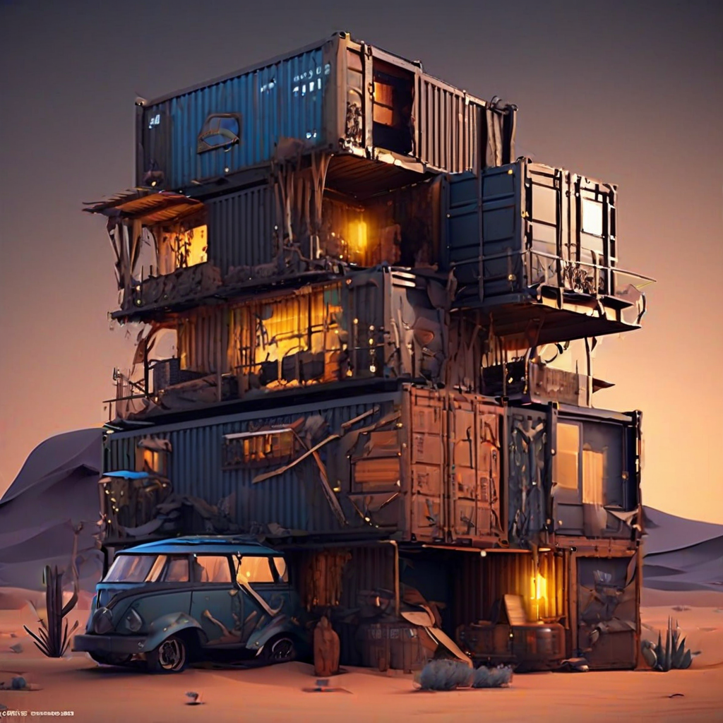 Container Apocalyptic Post apocalyptic residence by MarceloSilvaArt on DeviantArt