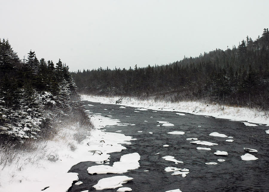 river and snow