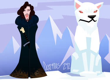 Jon Snow and Ghost