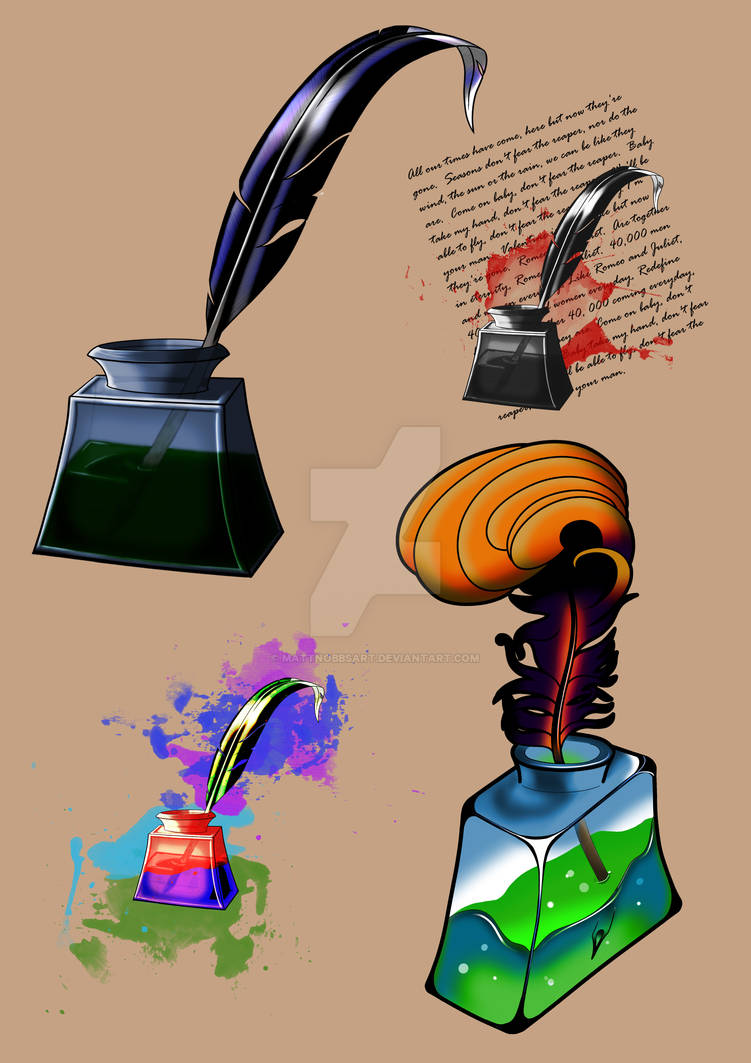 Ink pots by MattNobbsArt on DeviantArt