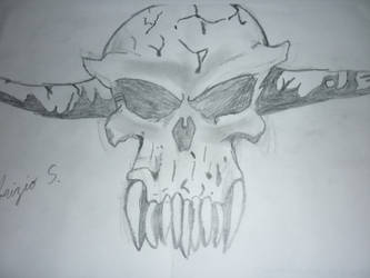 skull with horns 'demonskul'