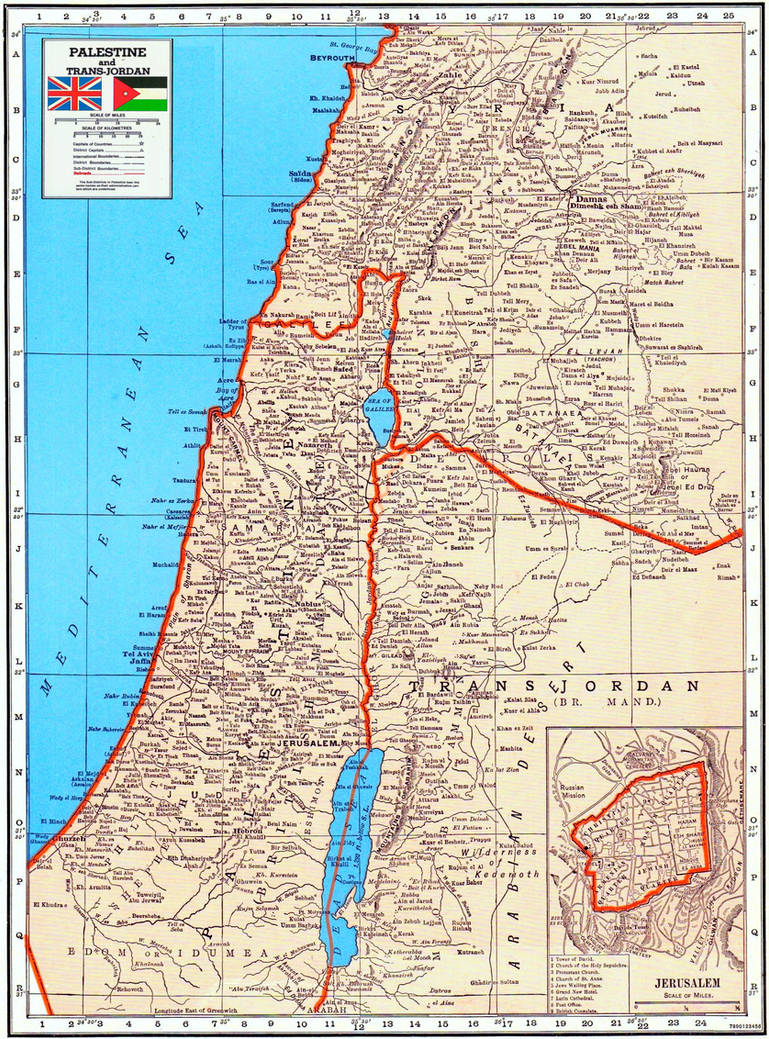 Detailed Map of Palestine Transjordan (1920) by Cameron-J-Nunley DeviantArt