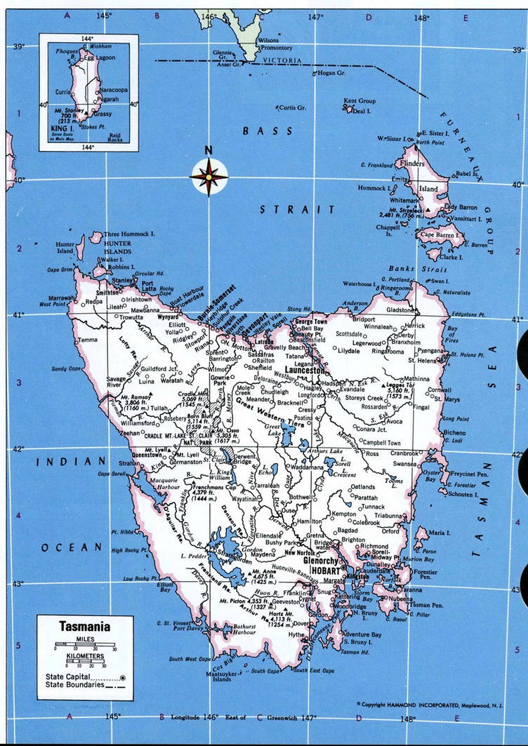 Detailed Map of Tasmania by Cameron-J-Nunley on DeviantArt