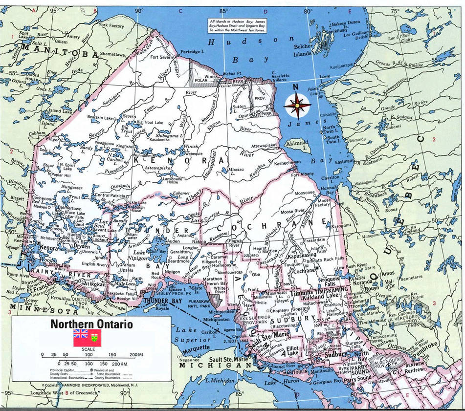 Detailed Map of Northern Ontario (Modern) by Cameron-J-Nunley on DeviantArt