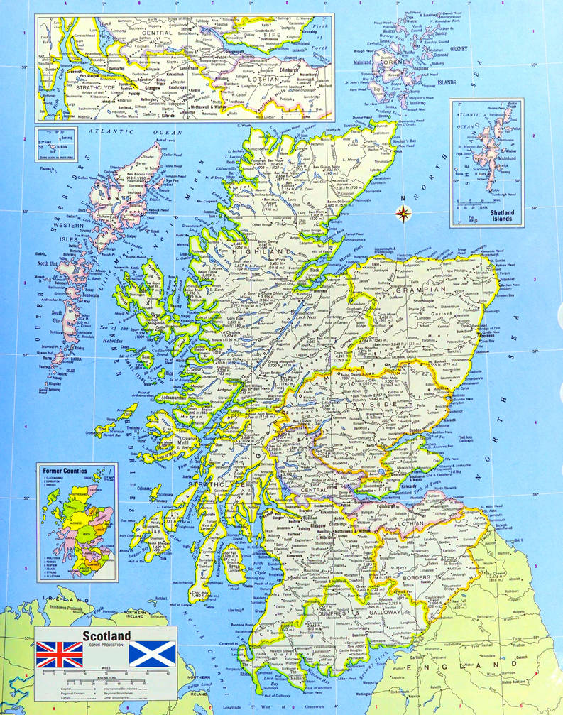 Detailed Map of Scotland (Modern) by Cameron-J-Nunley on DeviantArt