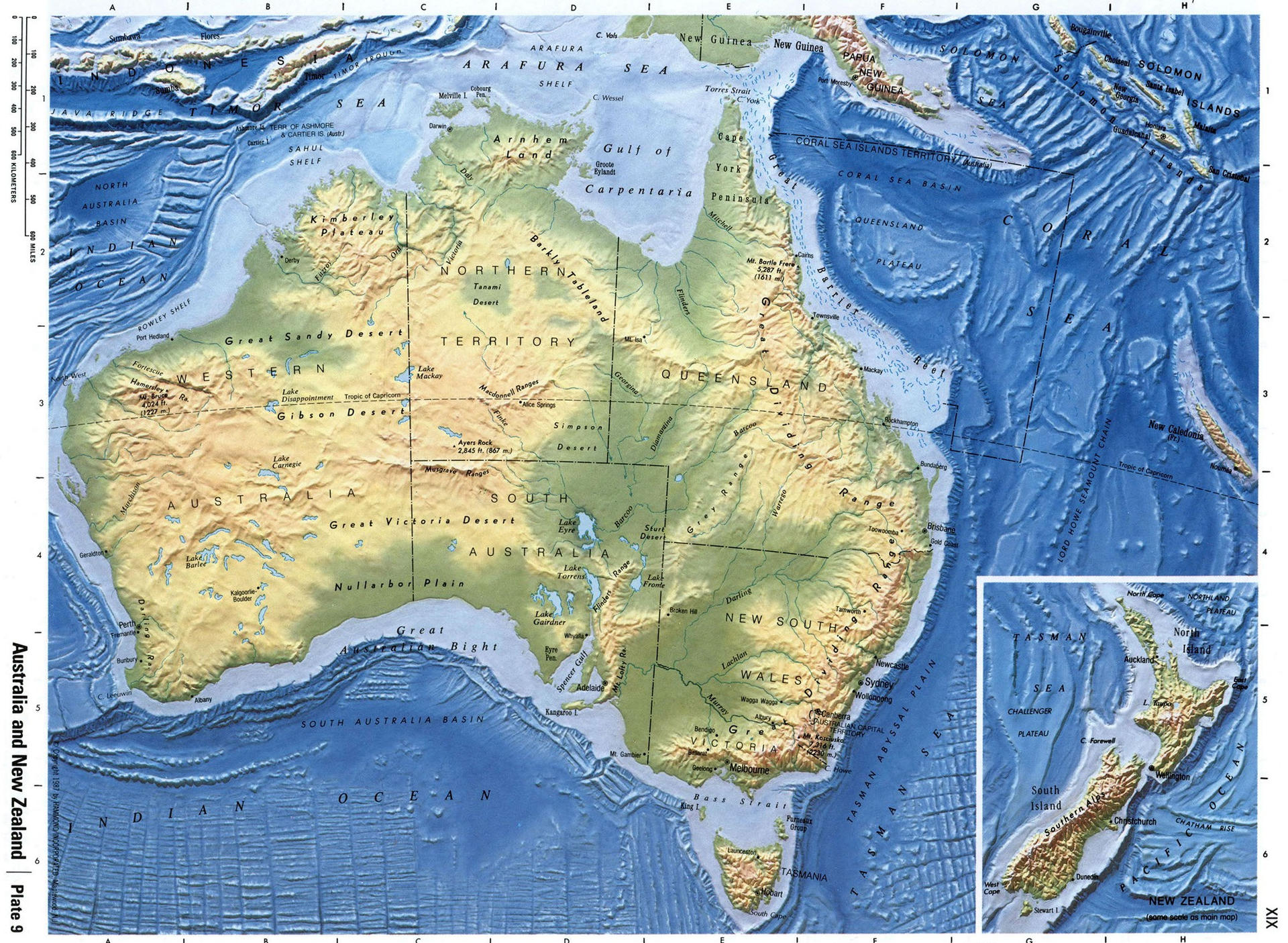 Geographical Map Of Australia Australia Physical Map A Learning