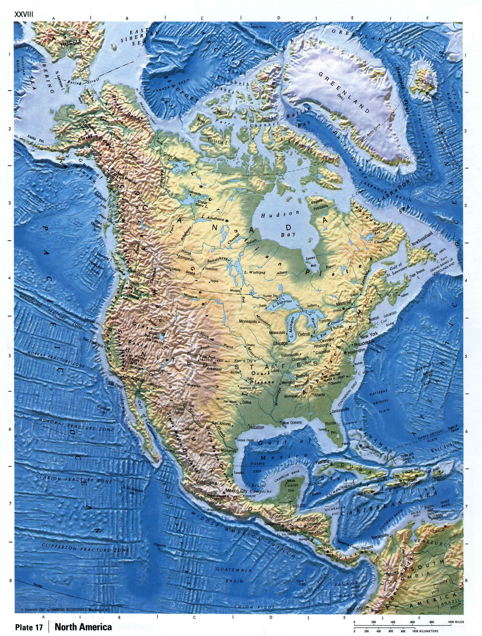 Detailed Map of North America (Topographic) by Cameron-J-Nunley on DeviantArt