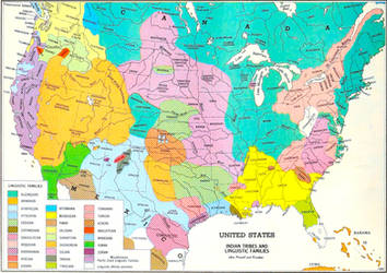 Map of Native Tribes and Linguistic Families