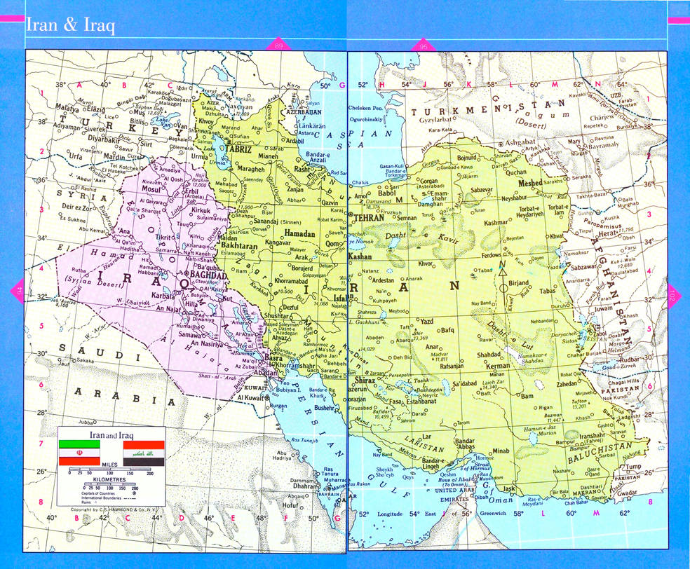 Detailed Map of Iran and Iraq (Modern) by Cameron-J-Nunley on DeviantArt