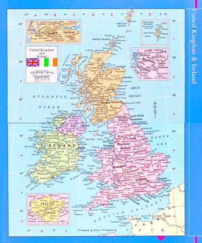 Map of the United Kingdom and Ireland (Present)