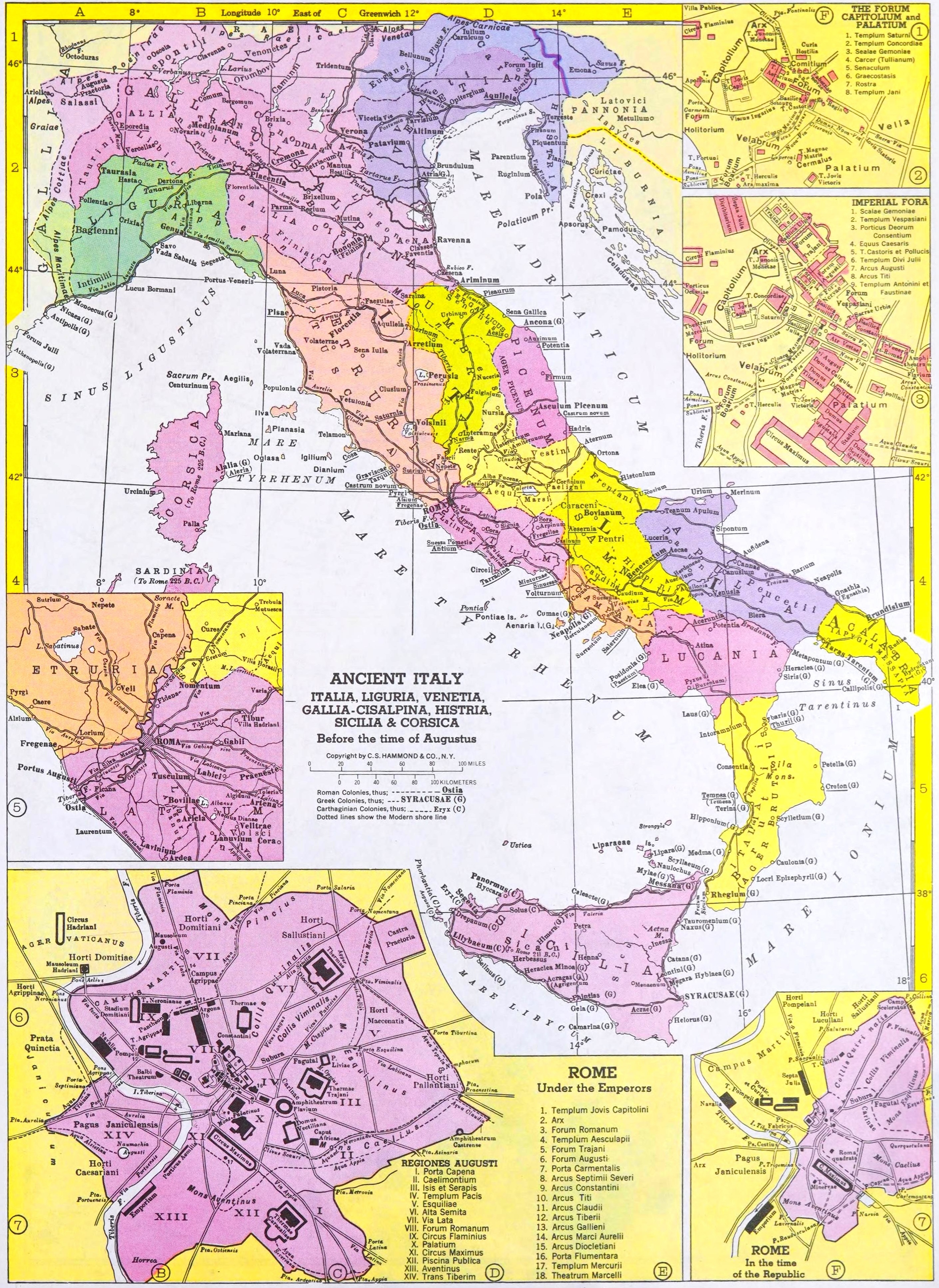 A Map Of Ancient Rome Italy