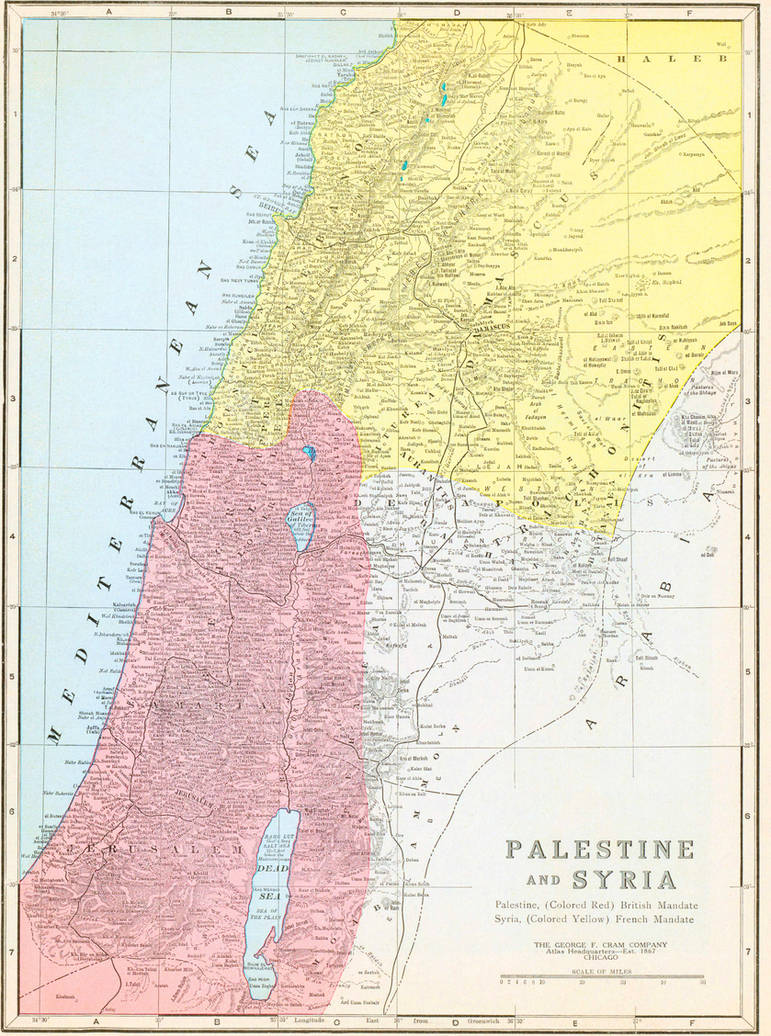 Syrie 1920 Detailed Map of Palestine and Syria (1918-1920) by WogofJog on DeviantArt