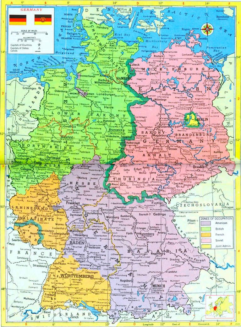 Detailed Map of Occupied Germany (1945-1949) by WogofJog on DeviantArt
