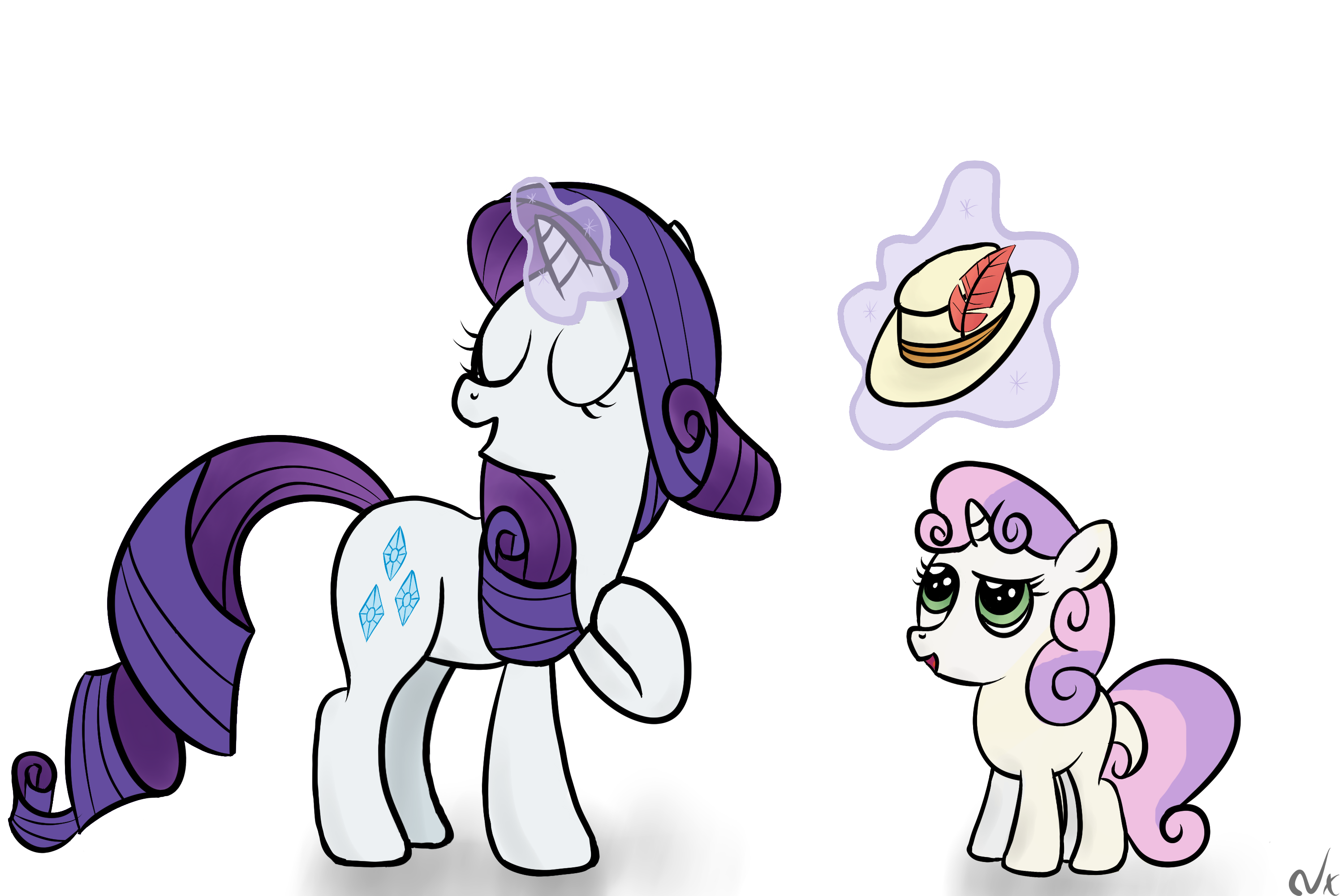 Pork Pie Hat - Rarity and Sweetie Belle