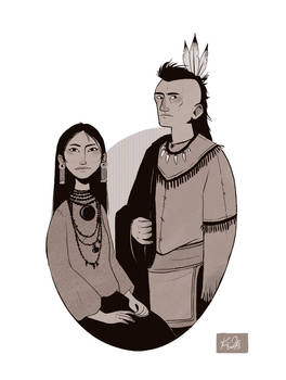 Apache woman and Mohawk man