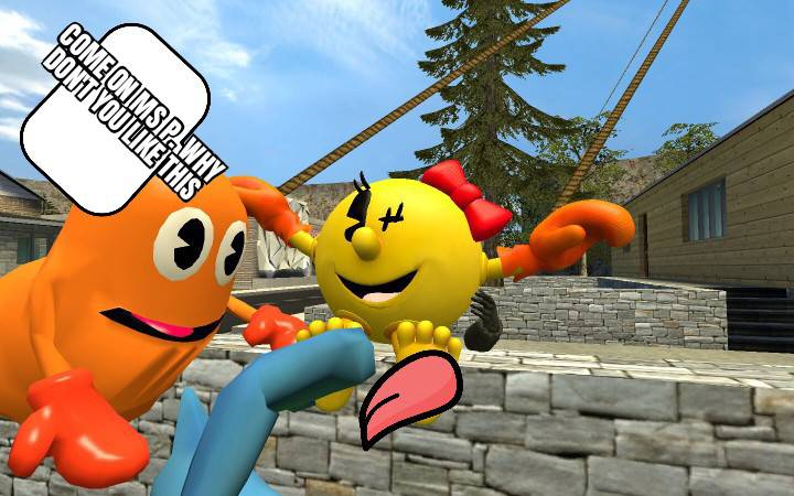Ms pac.man tickled by goodmanfreeway2 on DeviantArt