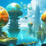 Fantasy Bubble Landscape