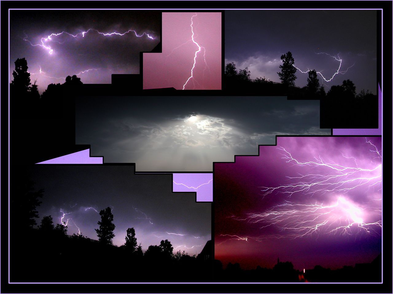 Lightning collage