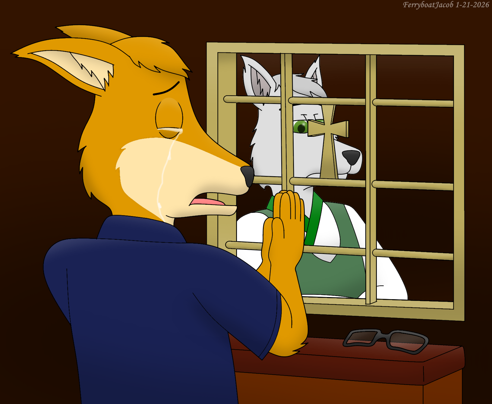 Jackob Deviantart Jacob Kangaroo in confession by FerryboatJacob on DeviantArt