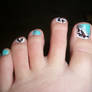 Random toe nail art