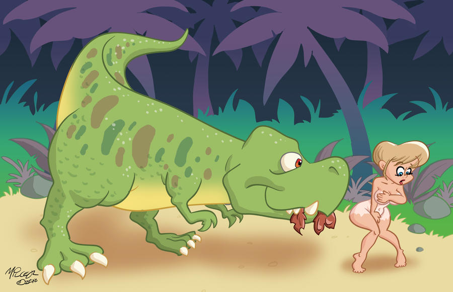 dinosaur_girl_mishap_colored_by_gamecreature.jpg.