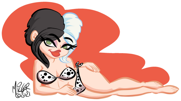 Cruella in a bikini