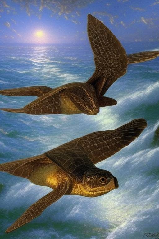 Flying Blue Turtle FLYING WINGED TURTLE by micole55 on DeviantArt