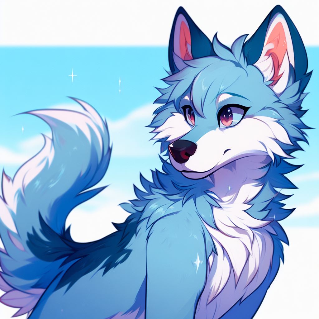 SKY BLUE WOLF by micole55 on DeviantArt