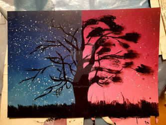day and night tree
