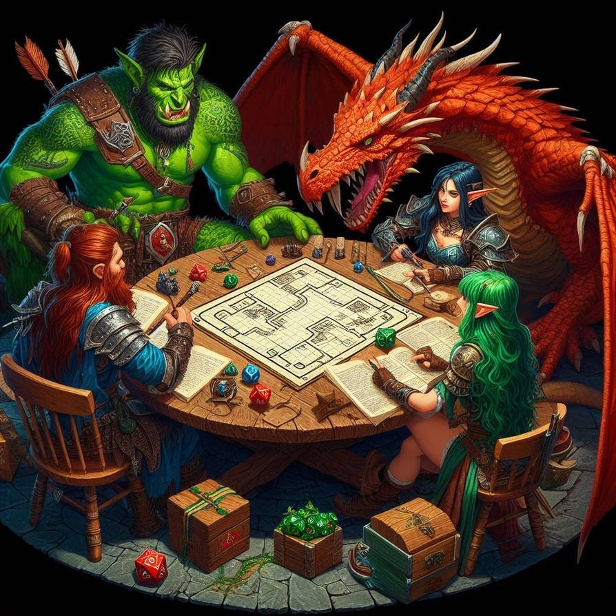 Fantasy Characters Playing Dungeons + Dragons 23 by steveo-hart on ...