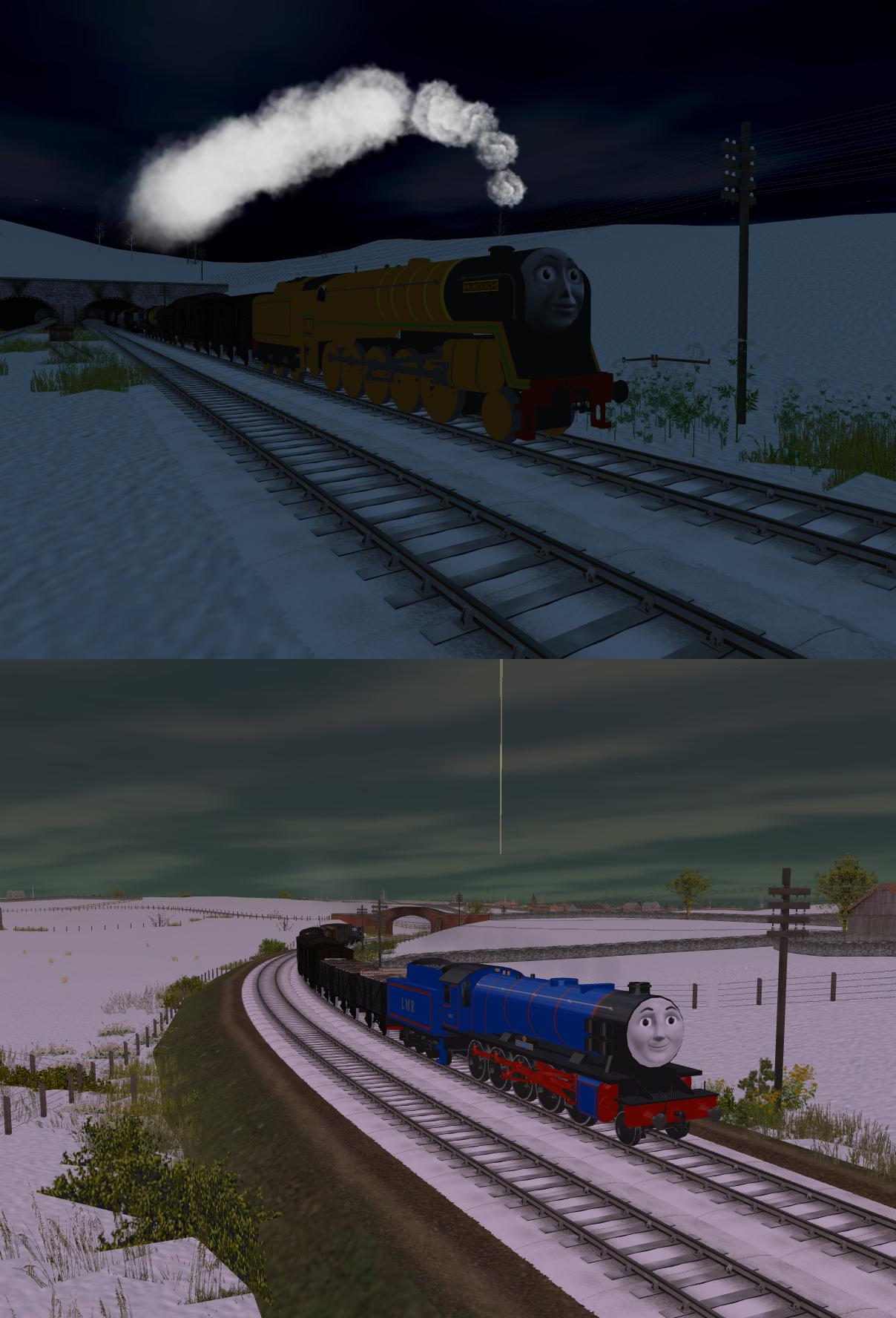 Trains At Night by ThomasPokemon97 on DeviantArt