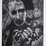 Marilyn Manson. Linocut