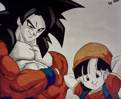 Goku SSJ4 and  Pan